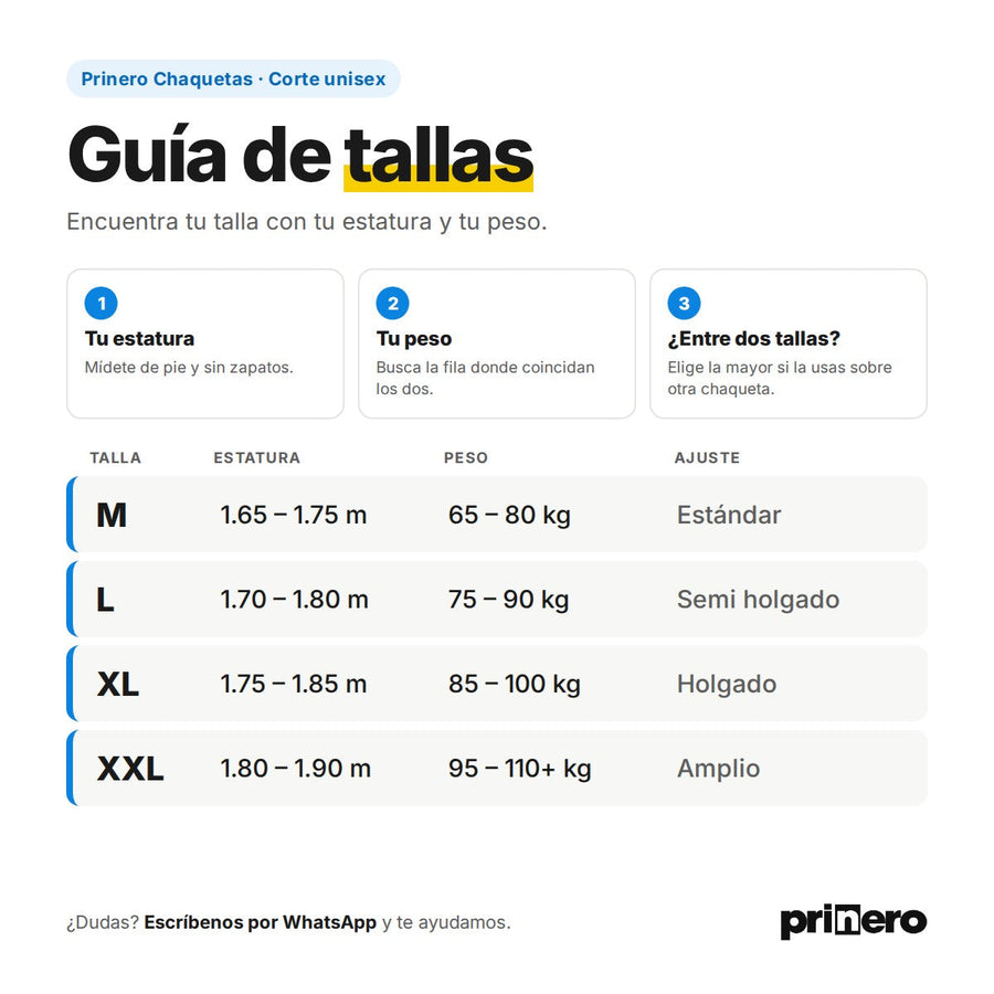 Elige tu talla