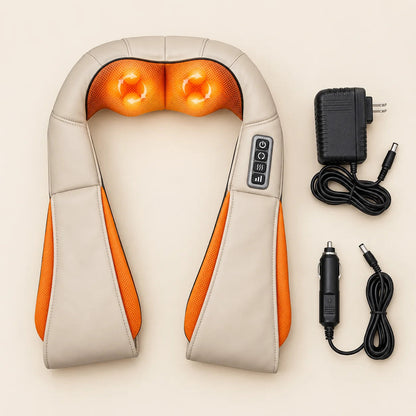 Masajeador con adaptador de casa y cargador para el carro